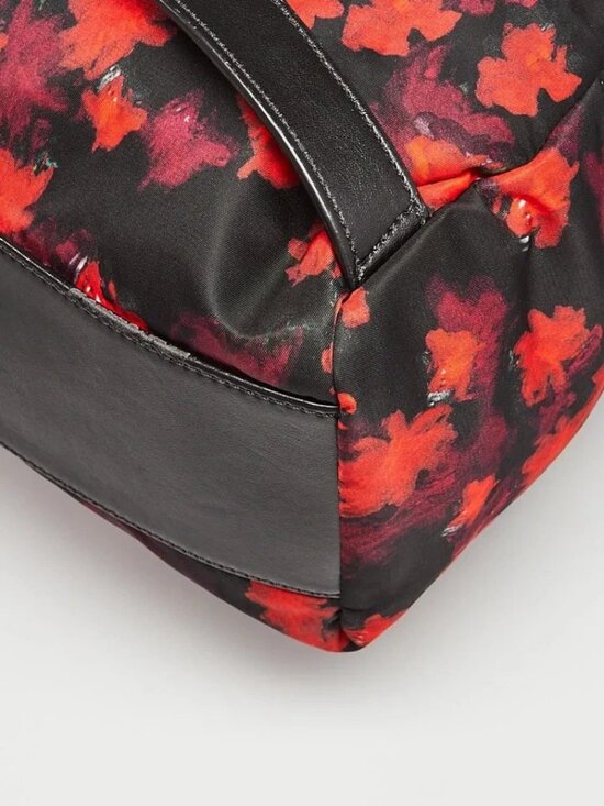 Givenchy Black/Red Floral Print Nylon Backpack Bag main image 7